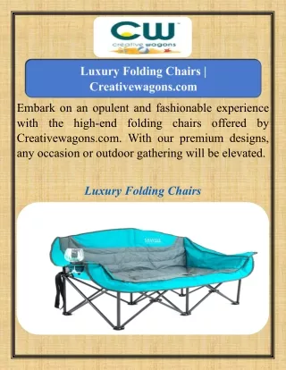 Luxury Folding Chairs   Creativewagons.com