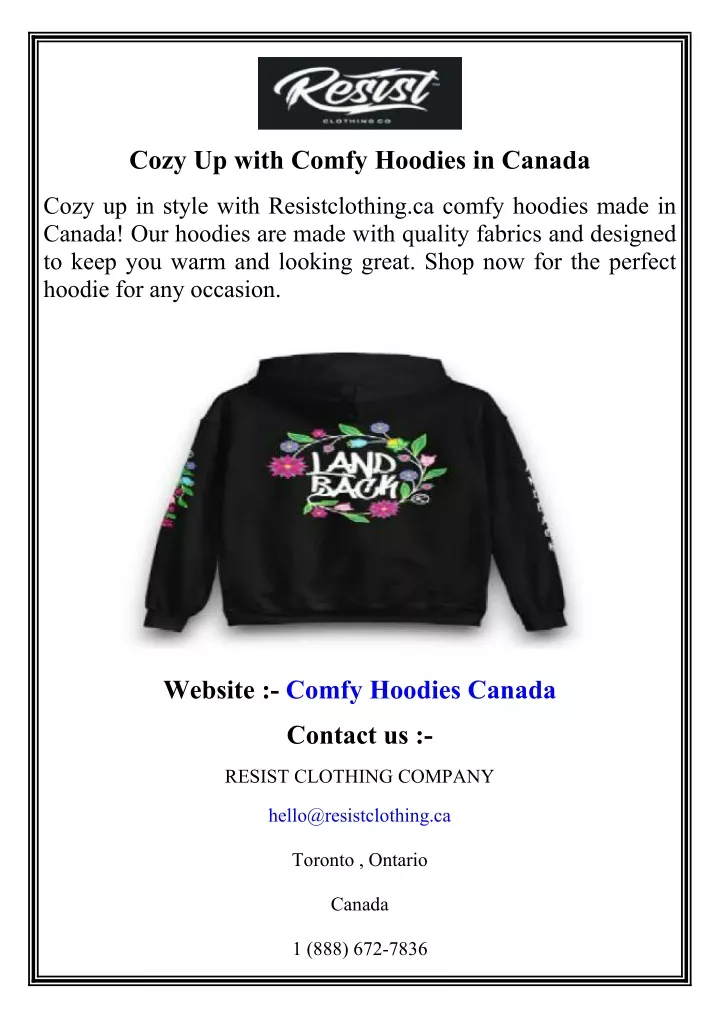 cozy up with comfy hoodies in canada