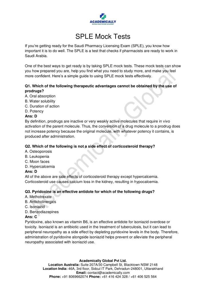 sple mock tests