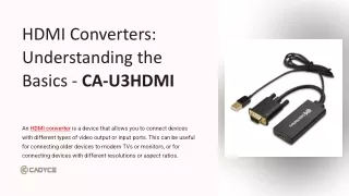 USB 3.0 to HDMI Adapter with Audio - Effortless HDMI Converter