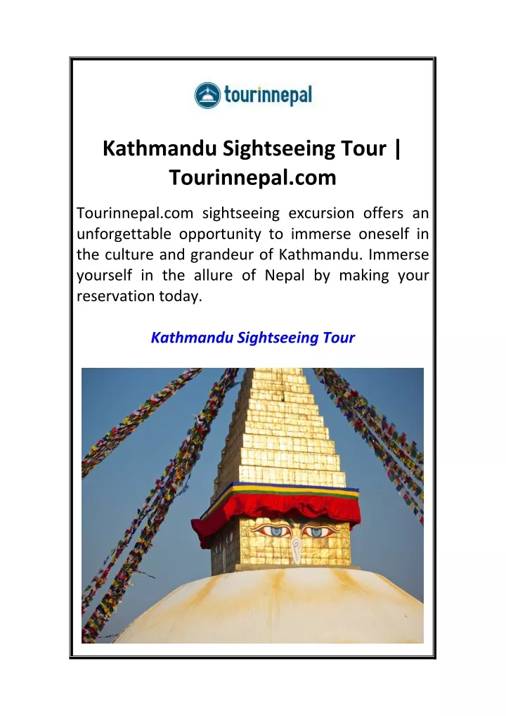 kathmandu sightseeing tour tourinnepal com