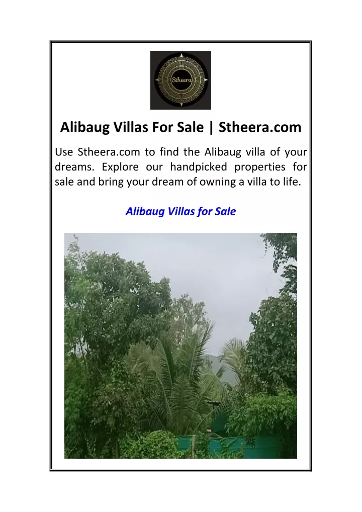 alibaug villas for sale stheera com