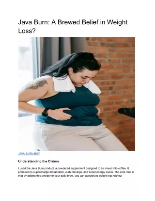 Java Burn_ A Brewed Belief in Weight Loss