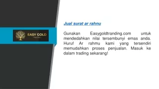 Jual surat ar rahnu Easygoldtrading.com