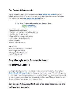 Where Can I Buy Google Ads Accounts in 2024