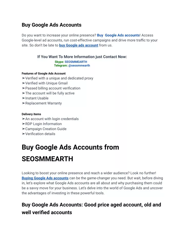 PPT - Where Can I Buy Google Ads Accounts In 2024 PowerPoint ...