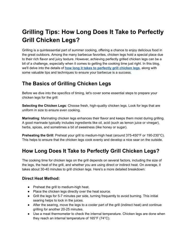 grilling tips how long does it take to perfectly