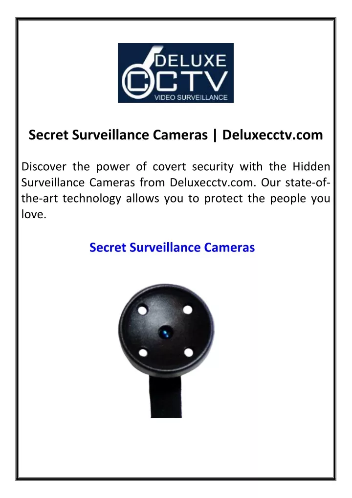 secret surveillance cameras deluxecctv com