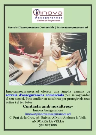 Serveis D'assegurances Comercials  Innovaassegurances.ad
