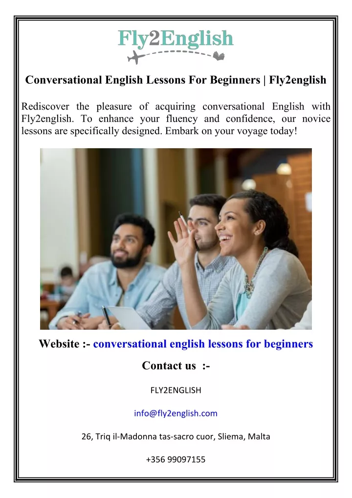 conversational english lessons for beginners