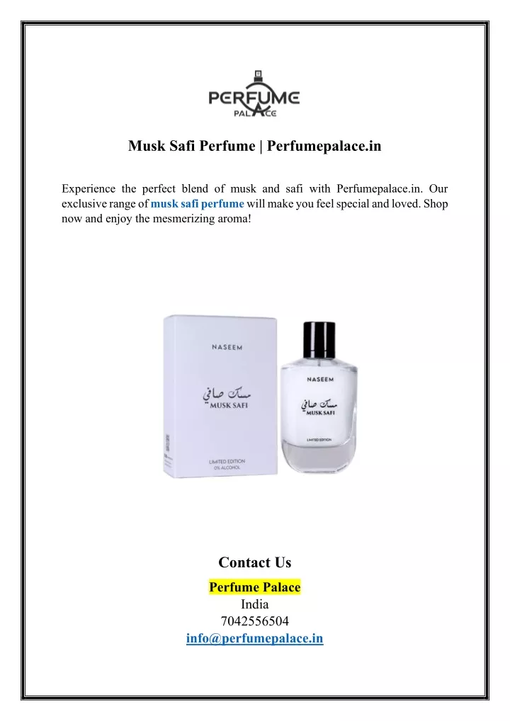 musk safi perfume perfumepalace in