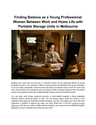 Finding Balance as a Young Professional Woman Between Work and Home Life with Po