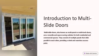introduction to multi slide doors