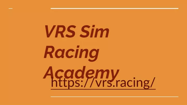 vrs sim racing academy