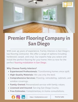 Premier Flooring Company in San Diego