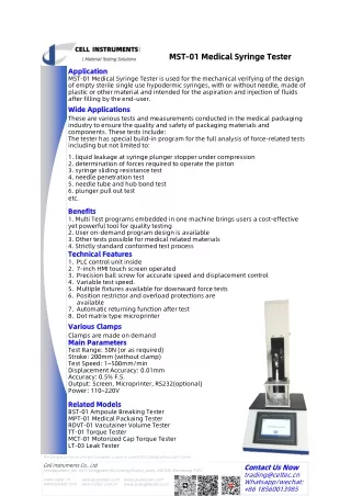 mst mst 01 medical syringe tester 01 medical
