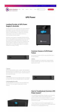 UPS Power