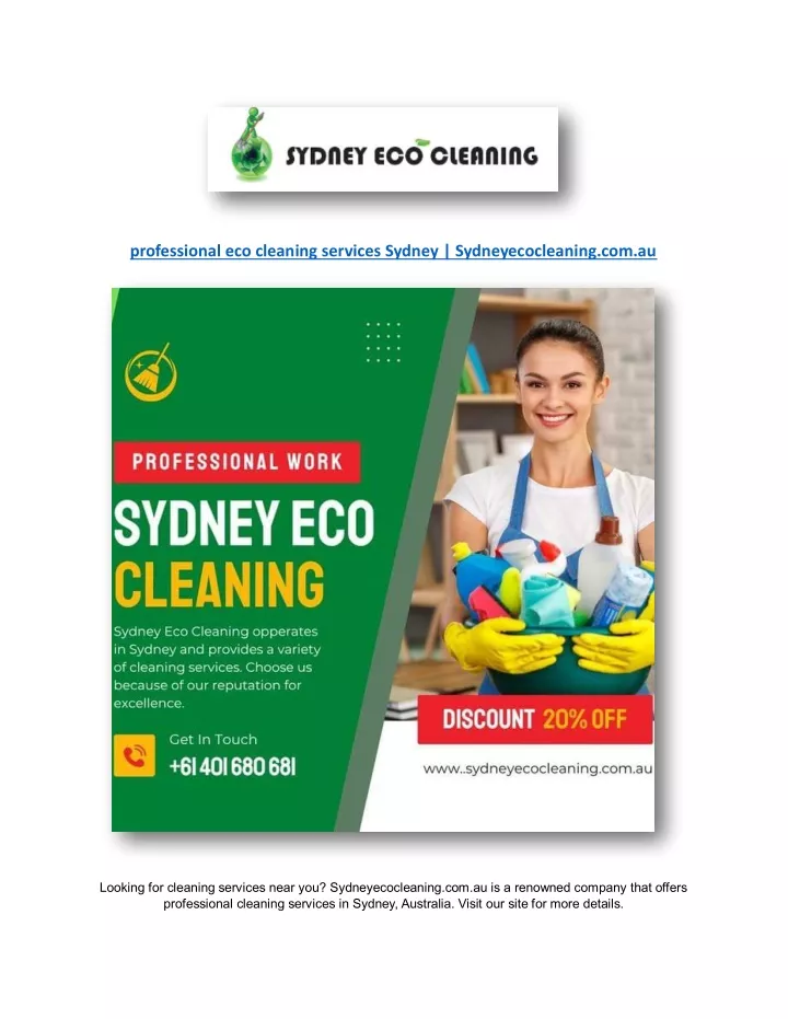 professional eco cleaning services sydney