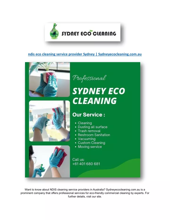 ndis eco cleaning service provider sydney