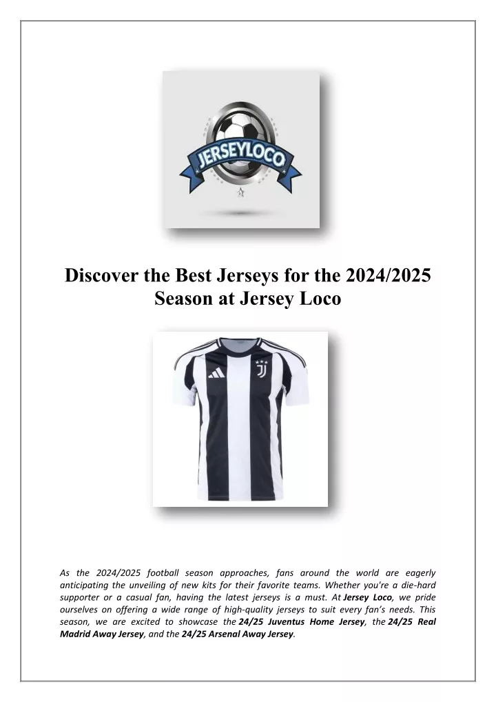 discover the best jerseys for the 2024 2025