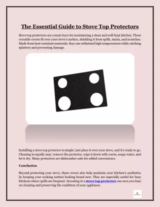 The Essential Guide to Stove Top Protectors