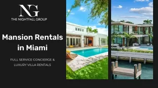 Luxury Mansion Rentals in Miami