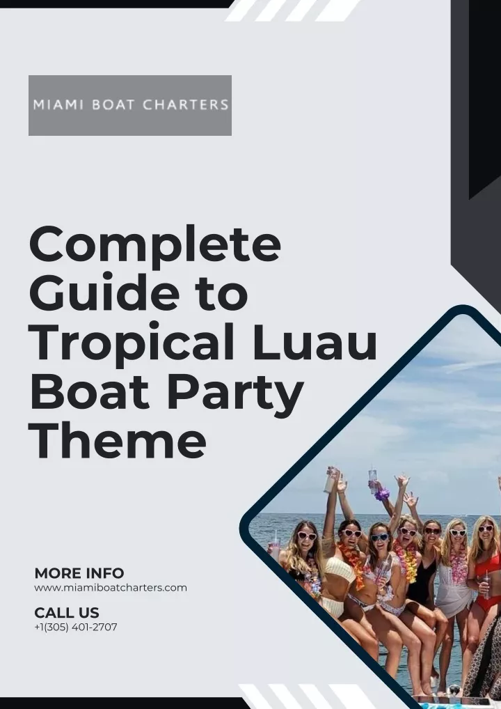 complete guide to tropical luau boat party theme