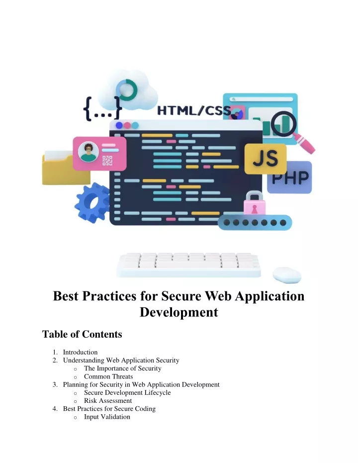 best practices for secure web application