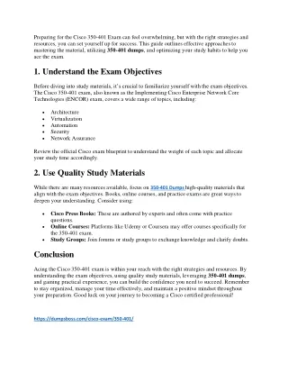 preparing for the cisco 350 401 exam can feel
