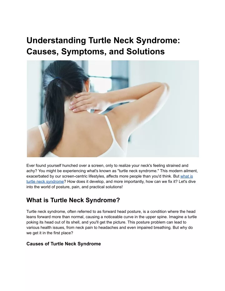 understanding turtle neck syndrome causes