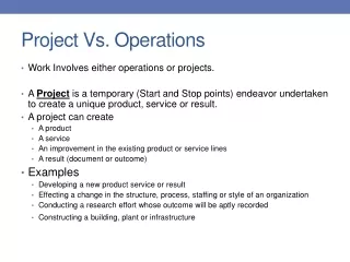 project vs operations