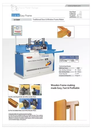 Door and Window Frame Making Machine