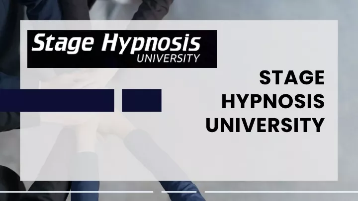 stage hypnosis university