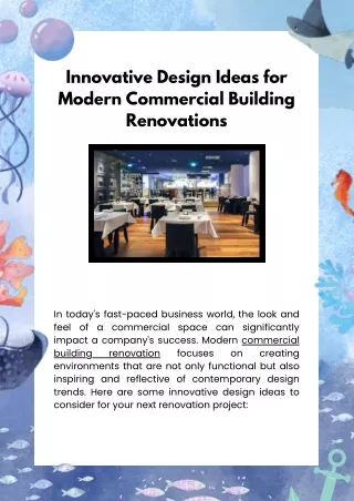 Innovative Design Ideas for Modern Commercial Building Renovations
