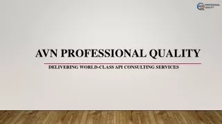 AVN PROFESSIONAL QUALITY -  AP1 Q2 CONSULTANCY IN INDIA