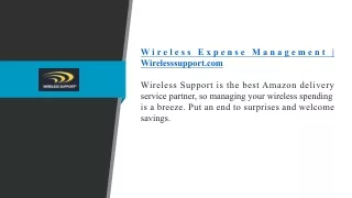 Wireless Expense Management | Wirelesssupport.com