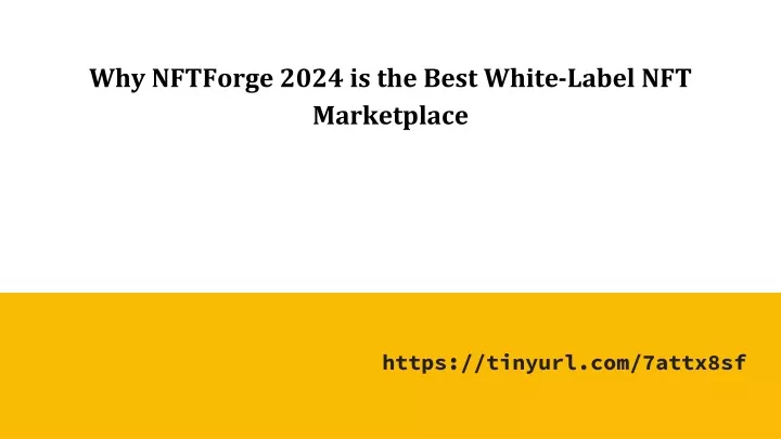 why nftforge 2024 is the best white label nft marketplace