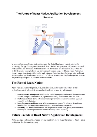 The Future of React Native Application Development Services