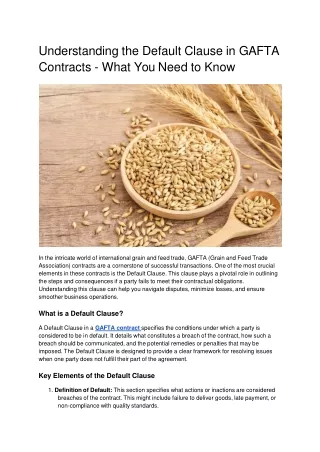 understanding the default clause in gafta contracts what you need to know