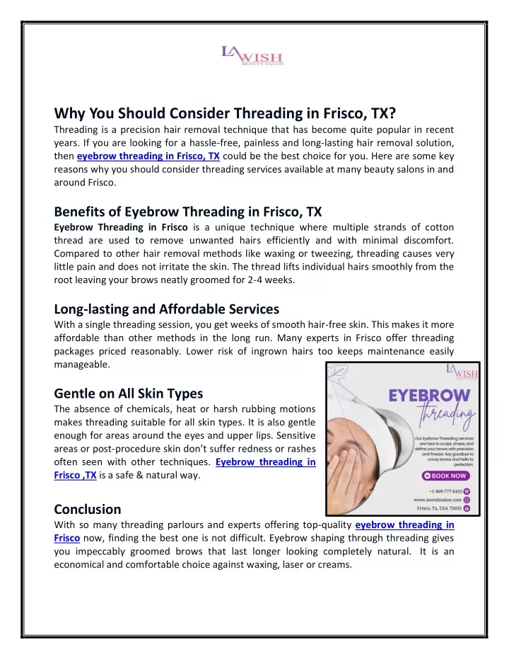 why you should consider threading in frisco