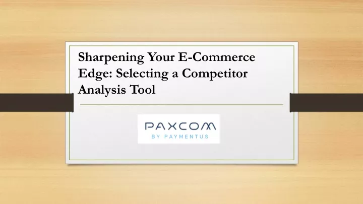 sharpening your e commerce edge selecting