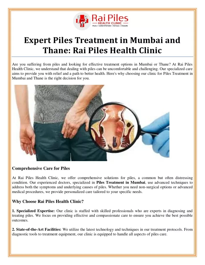 expert piles treatment in mumbai and thane