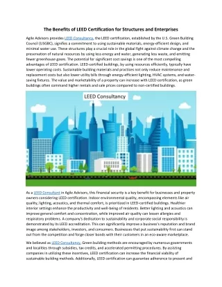 the benefits of leed certification for structures