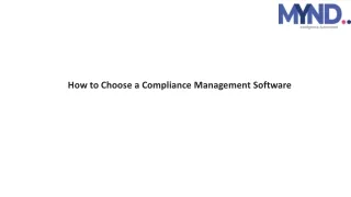 How to Choose a Compliance Management Software