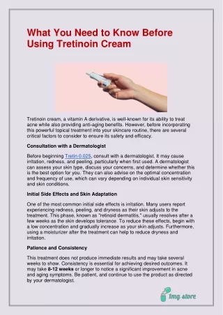 what you need to know before using tretinoin cream