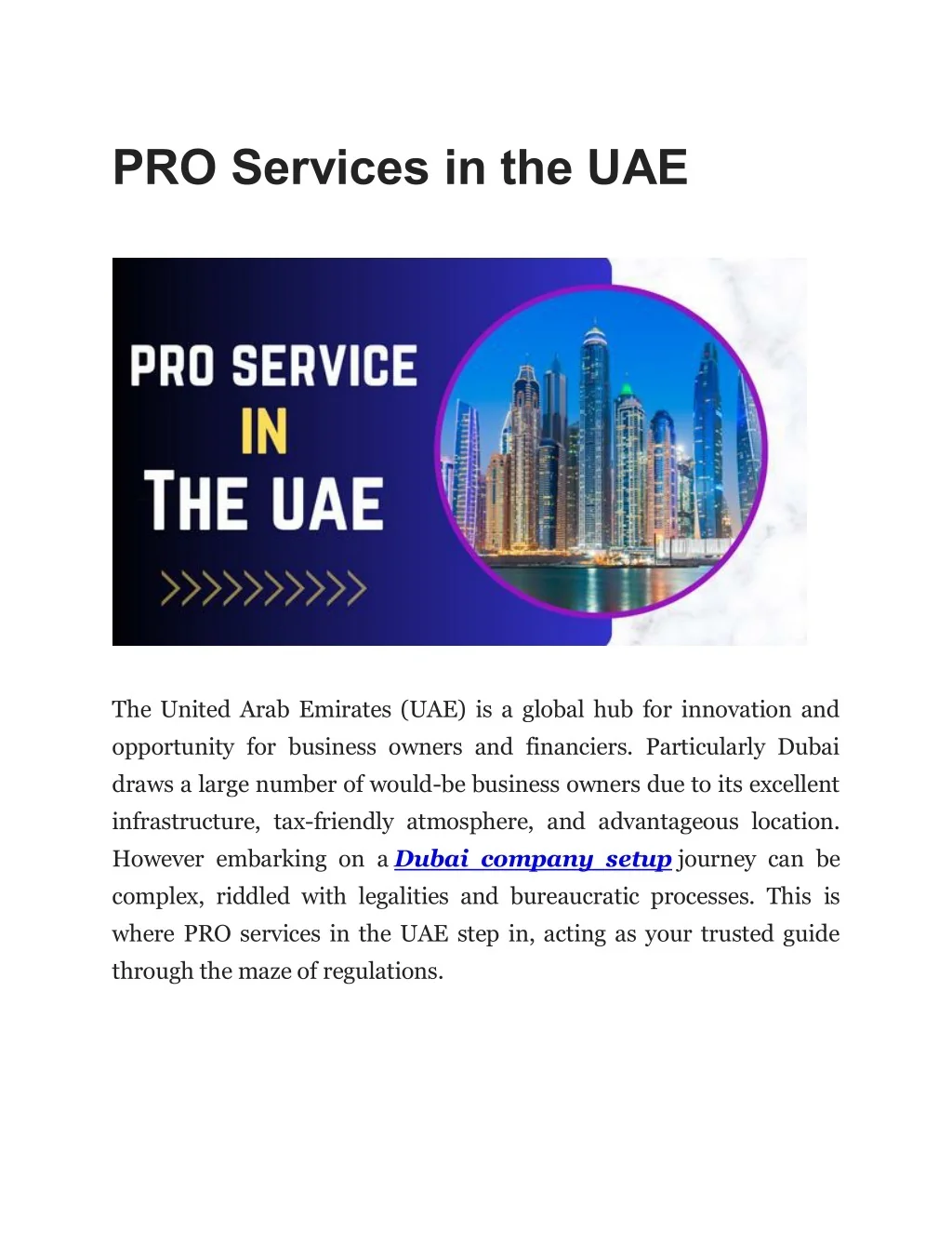 PPT - PRO Services in the UAE PowerPoint Presentation, free download ...