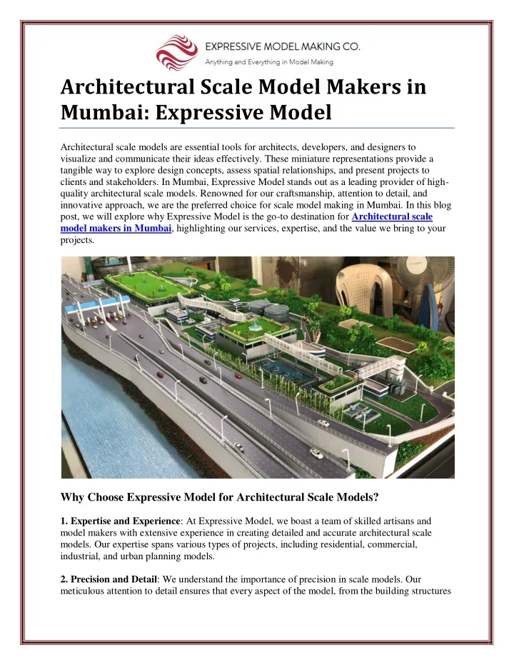 architectural scale model makers in mumbai