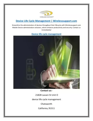 Device Life Cycle Management | Wirelesssupport.com