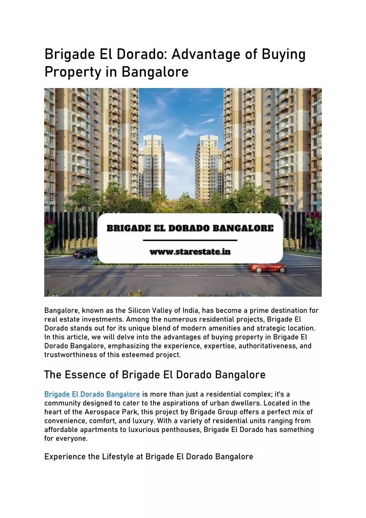 brigade el dorado advantage of buying property