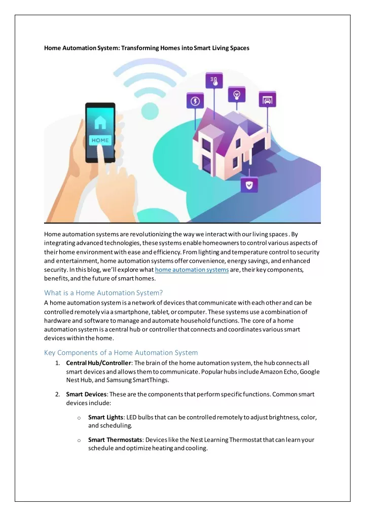 home automation system transforming homes into